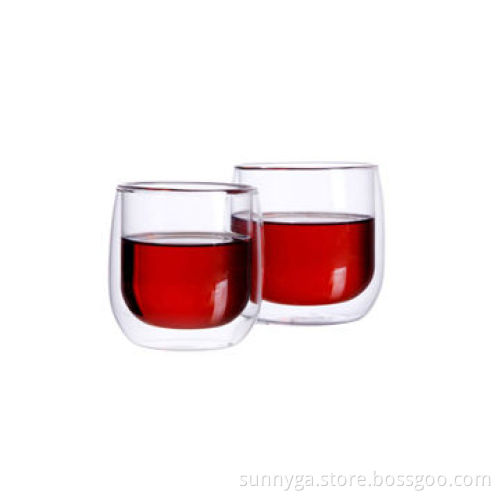 Borosilicate double wall glass tumbler, suitable for tea, coffee or beer